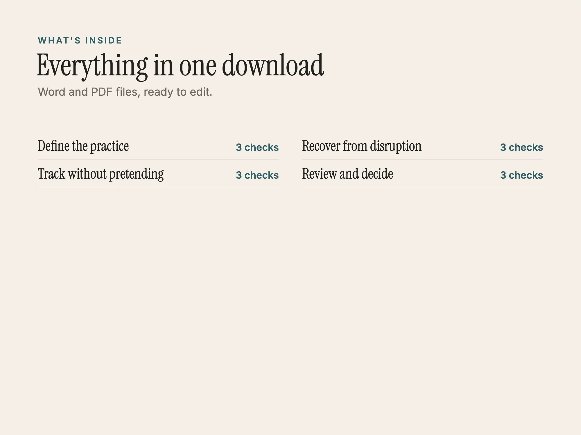 Business Habit Tracker Template: What's inside