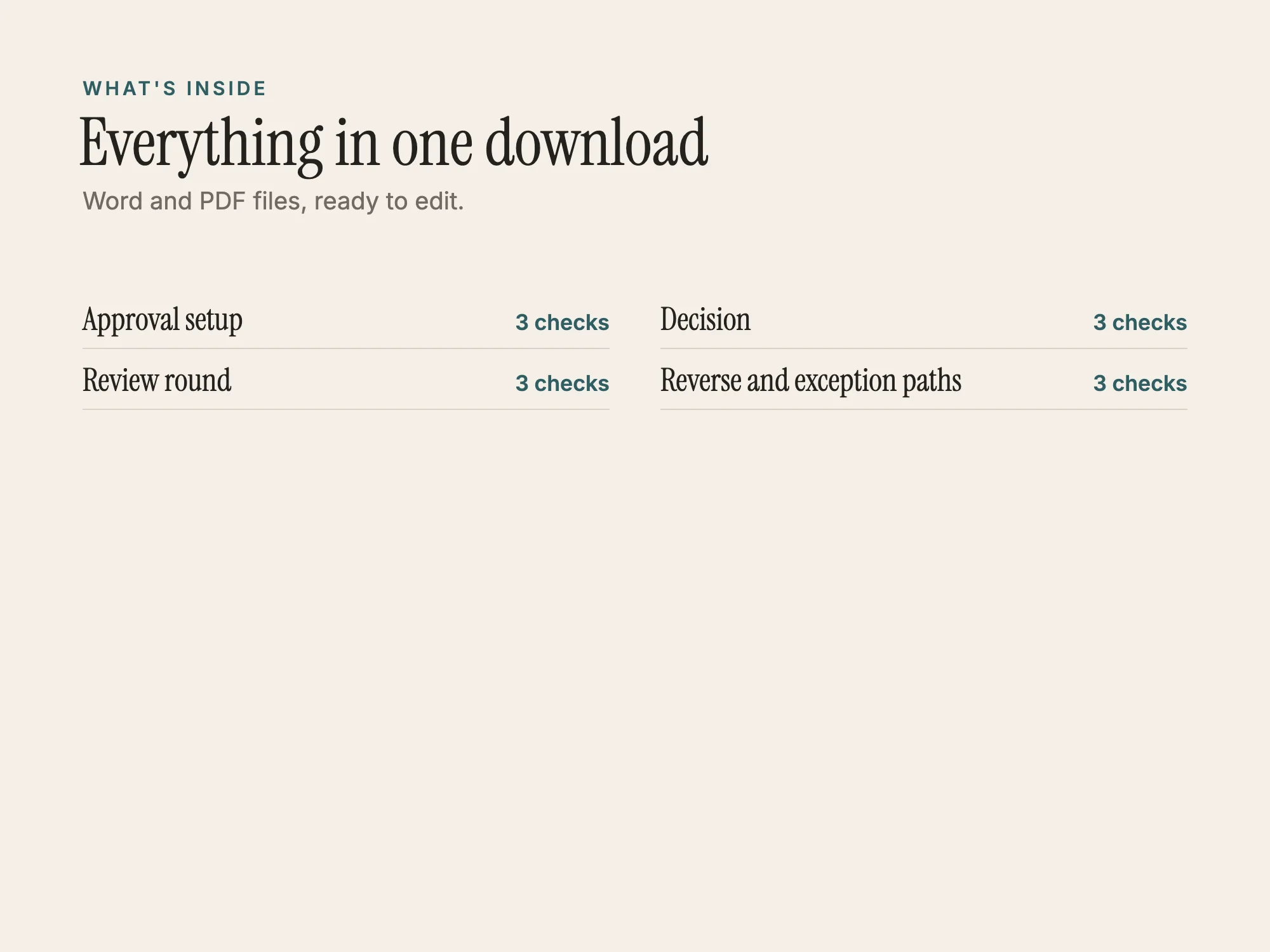 Client Approval Workflow Template: What's inside
