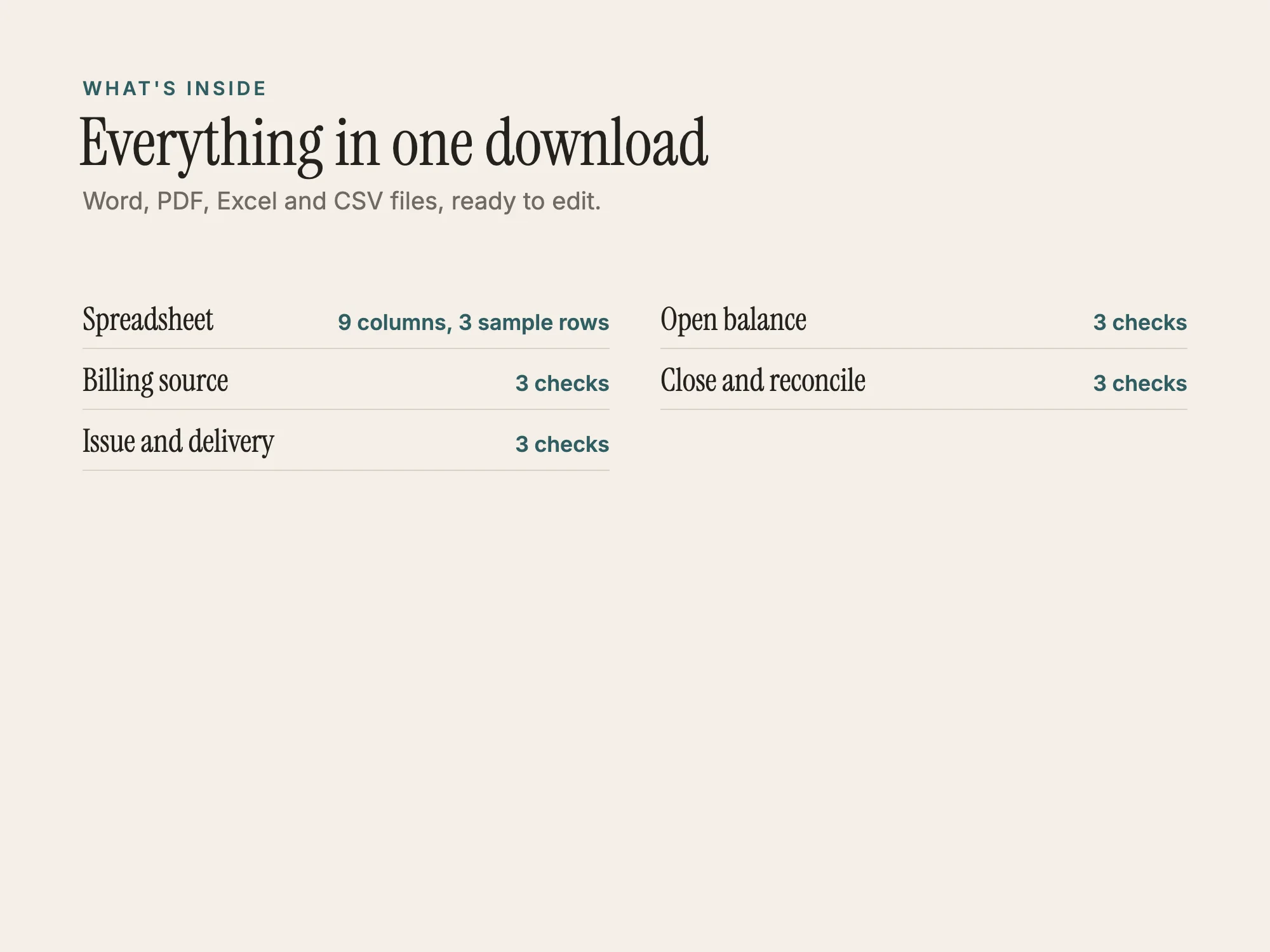 Invoice Tracker Template: What's inside